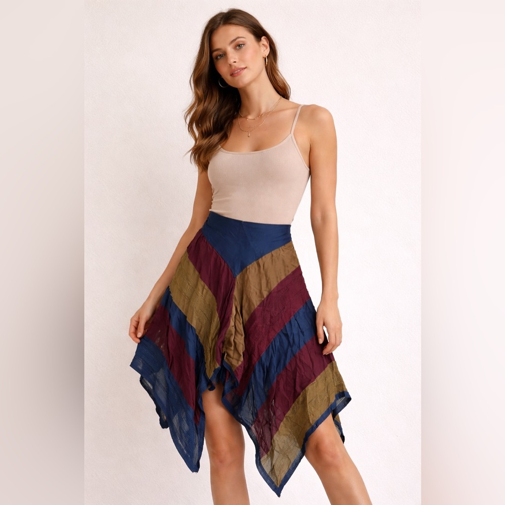 Gianfranco Ferr Asymmetrical Patchwork Skirt In N… - image 1